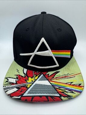 Pink Floyd Hat Cap Mens Snapback Black Prism Burst Dark SIde of The Moon Logo
